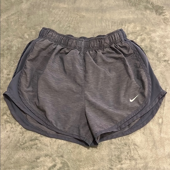 Nike Dri-Fit Women's Gray/Blue Athletic Shorts, Small - Picture 1 of 3